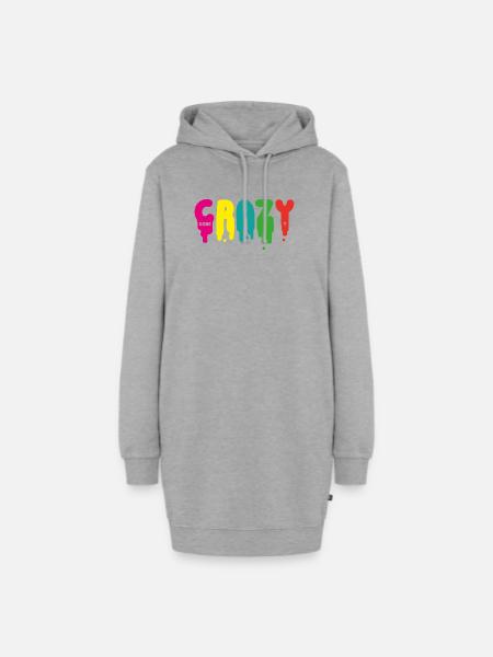 Gone crazy? - Hoodie-Kleid - Grau meliert