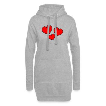 100. 100 ANS. 100e ANNIVERSAIRE. ANNIVERSAIRE 100 - Sweat-shirt à capuche long Femme - gris chiné - Devant