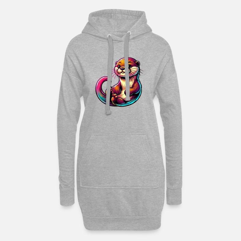 Otter - Hoodie-Kleid - Grau meliert