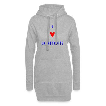 RUHESTAND. FEIERTAG. RUHESTAND. PENSIONIERT. RUHESTAND. - Hoodie-Kleid - Grau meliert - Vorne