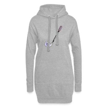 CLUBS DE GOLF JOUER AU GOLF - Sweat-shirt à capuche long Femme - gris chiné - Devant