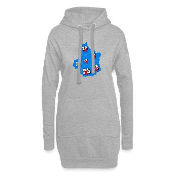 Région centre - Sweat-shirt à capuche long Femme - gris chiné - Devant