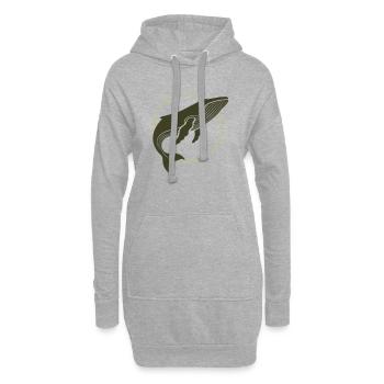 Buckelwal: Save the Whales, Save the Ocean - Hoodie-Kleid - Grau meliert - Vorne