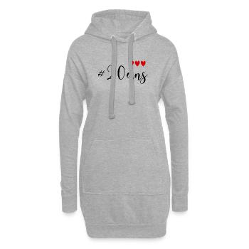 20. 20e ANNIVERSAIRE. ANNIVERSAIRE 20 ANS. 20 ANS. - Sweat-shirt à capuche long Femme - gris chiné - Devant