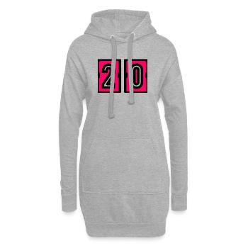 20. 20. JAHRESTAG. 20-JÄHRIGES JUBILÄUM. 20 JAHRE. - Hoodie-Kleid - Grau meliert - Vorne