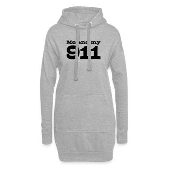 31 Moi et mon - Sweat-shirt à capuche long Femme - gris chiné - Devant