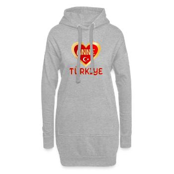 MAMAN TURQUE MAMAN TÜRKIYE ANNE - Sweat-shirt à capuche long Femme - gris chiné - Devant