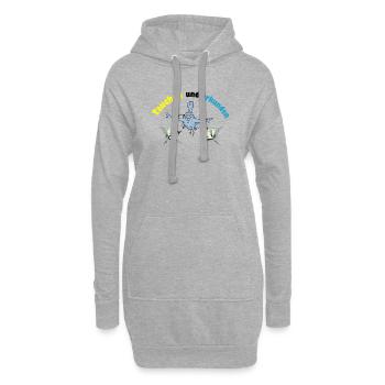Tauchen und erkunden - Hoodie-Kleid - Grau meliert - Vorne
