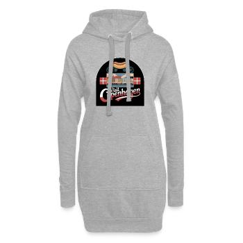 Besuche Kopenhagen - Dänemark Hegge Hot-Dog Nyhavn - Hoodie-Kleid - Grau meliert - Vorne