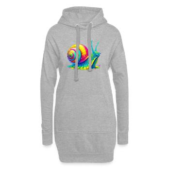 Escargot - Sweat-shirt à capuche long Femme - gris chiné - Devant
