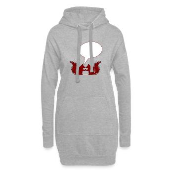 BEZIEHUNGSSPRÜCHE SELBST GESTALTEN EICHHÖRNCHEN - Hoodie-Kleid - Grau meliert - Vorne