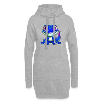 Gecko - Hoodie-Kleid - Grau meliert - Vorne