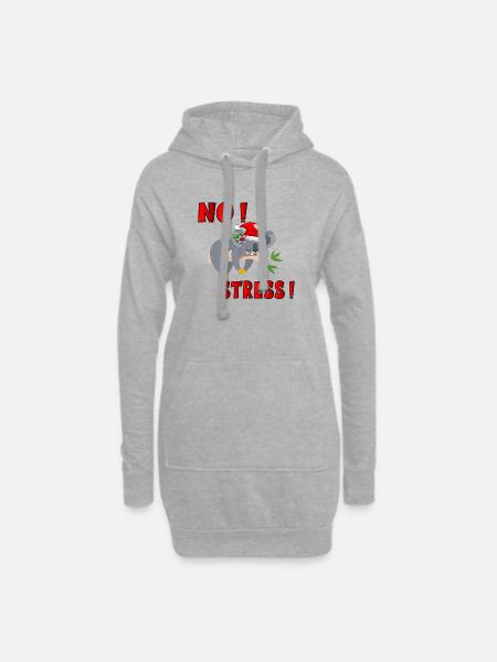 WEIHNACHTSTIERE KEIN STRESS - Hoodie-Kleid - Grau meliert