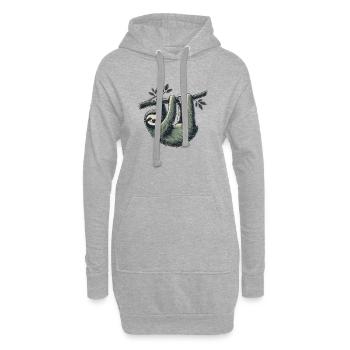 Paresse - Sweat-shirt à capuche long Femme - gris chiné - Devant