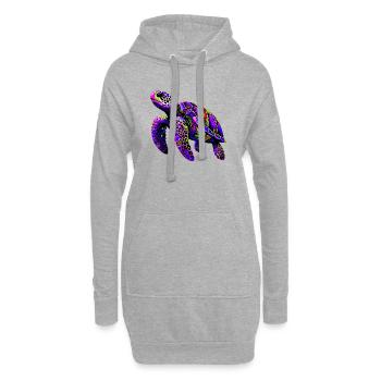 Schildkröte - Hoodie-Kleid - Grau meliert - Vorne