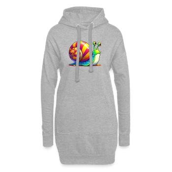Schnecke - Hoodie-Kleid - Grau meliert - Vorne