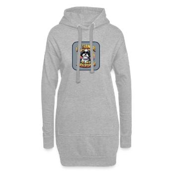 Shih Tzu ich trainiere Dich nicht andersherum Hund - Hoodie-Kleid - Grau meliert - Vorne