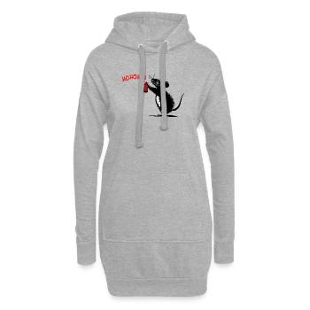 Holiday Rebel: Graffiti Greetings 2 - Hoodie-Kleid - Grau meliert - Vorne