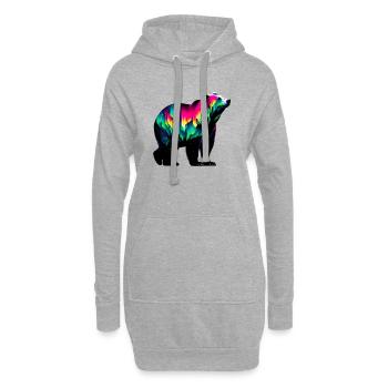Ours - Sweat-shirt à capuche long Femme - gris chiné - Devant