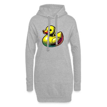 Ente Ente Ente Ente Ente - Hoodie-Kleid - Grau meliert - Vorne