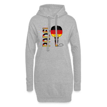 PADEL ALLEMAND TENNIS ALLEMAGNE - Sweat-shirt à capuche long Femme - gris chiné - Devant