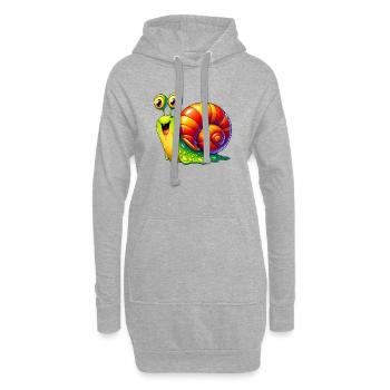 Snail - Hoodie Dress - heather grey - Front