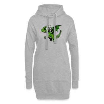 Dragon - Hoodie Dress - heather grey - Front
