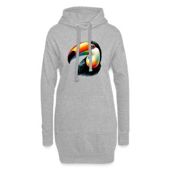 Toucan - Sweat-shirt à capuche long Femme - gris chiné - Devant