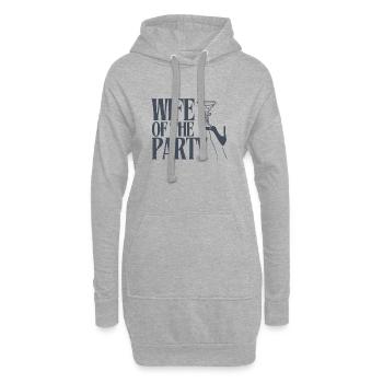 Wife of the Party - Cocktail Edition - Hoodie-Kleid - Grau meliert - Vorne