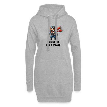 Pilote Jack Russell Terrier - Sweat-shirt à capuche long Femme - gris chiné - Devant