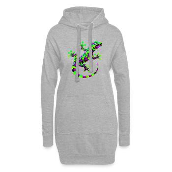 Gecko - Hoodie-Kleid - Grau meliert - Vorne