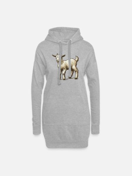 Zicklein - Hoodie-Kleid - Grau meliert