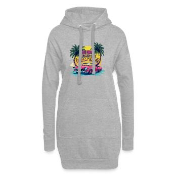 Denglisch Du bringst mich auf die Palme Funny - Hoodie-Kleid - Grau meliert - Vorne