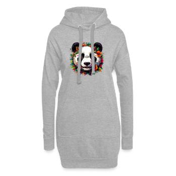 Panda - Hoodie-Kleid - Grau meliert - Vorne