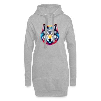 Wolf - Hoodie-Kleid - Grau meliert - Vorne