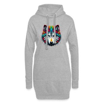 Wolf - Hoodie-Kleid - Grau meliert - Vorne