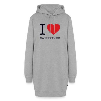 I LOVE VANCOUVER - Hoodie-Kleid - Grau meliert - Vorne