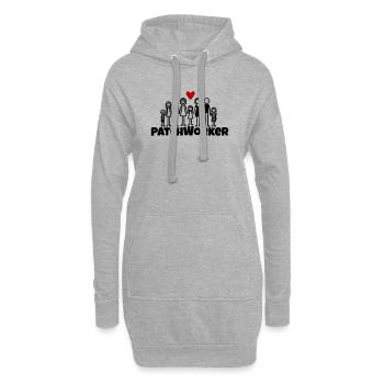 Patchworker2 - Hoodie-Kleid - Grau meliert - Vorne