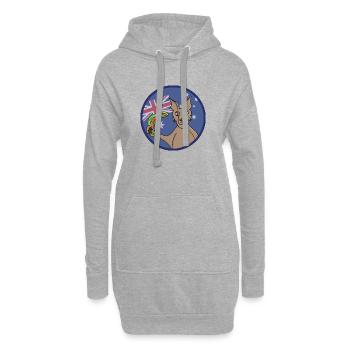 Entzückender Känguru Australien Bumerang - Hoodie-Kleid - Grau meliert - Vorne