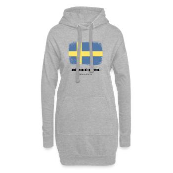 Jönköping /// Suède /// Sverige /// Schweden - Sweat-shirt à capuche long Femme - gris chiné - Devant