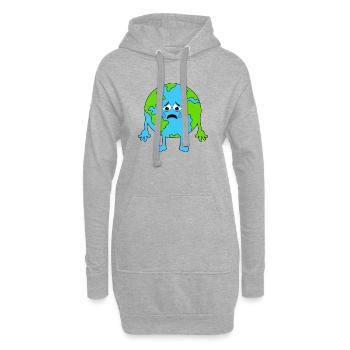 Melancholisches Land Illustration - Hoodie-Kleid - Grau meliert - Vorne