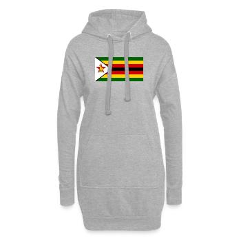 Zimbabwe - Sweat-shirt à capuche long Femme - gris chiné - Devant