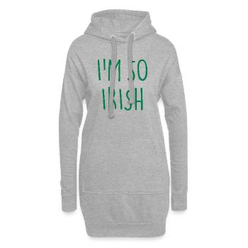 JE SUIS TELLEMENT IRLANDAIS Irlande Irlande - Sweat-shirt à capuche long Femme - gris chiné - Devant
