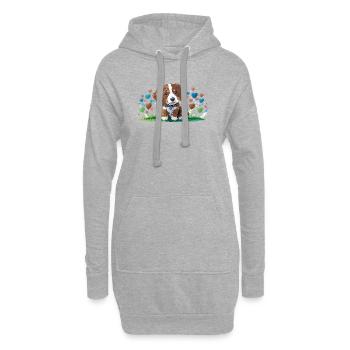 Chiot - Love My Toller-Doodle Dog - Sweat-shirt à capuche long Femme - gris chiné - Devant