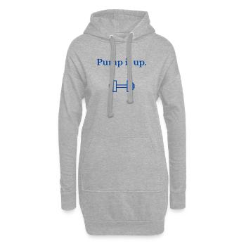Pump it up - Hoodie-Kleid - Grau meliert - Vorne