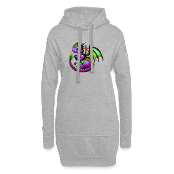 Dragon - Sweat-shirt à capuche long Femme - gris chiné - Devant