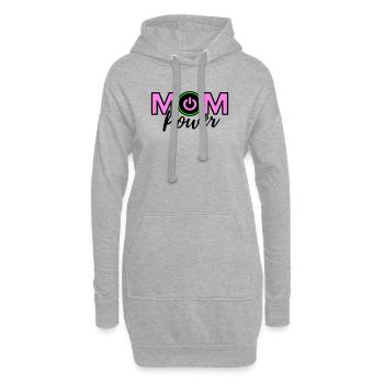 Mama-Macht - Hoodie-Kleid - Grau meliert - Vorne