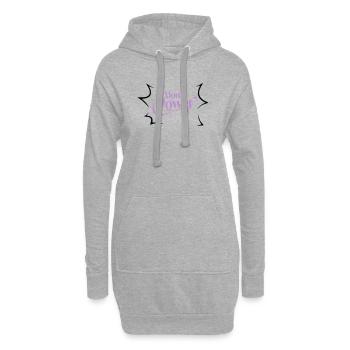 Mama-Macht - Hoodie-Kleid - Grau meliert - Vorne