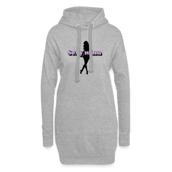Sexy mom - Sweat-shirt à capuche long Femme - gris chiné - Devant