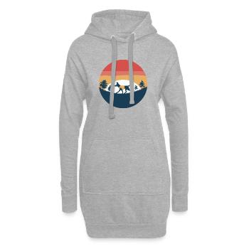 Hundewanderer - Hoodie-Kleid - Grau meliert - Vorne